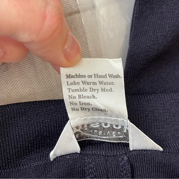 Misook Navy Knit Pull On Pants XS - Picture 6 of 6